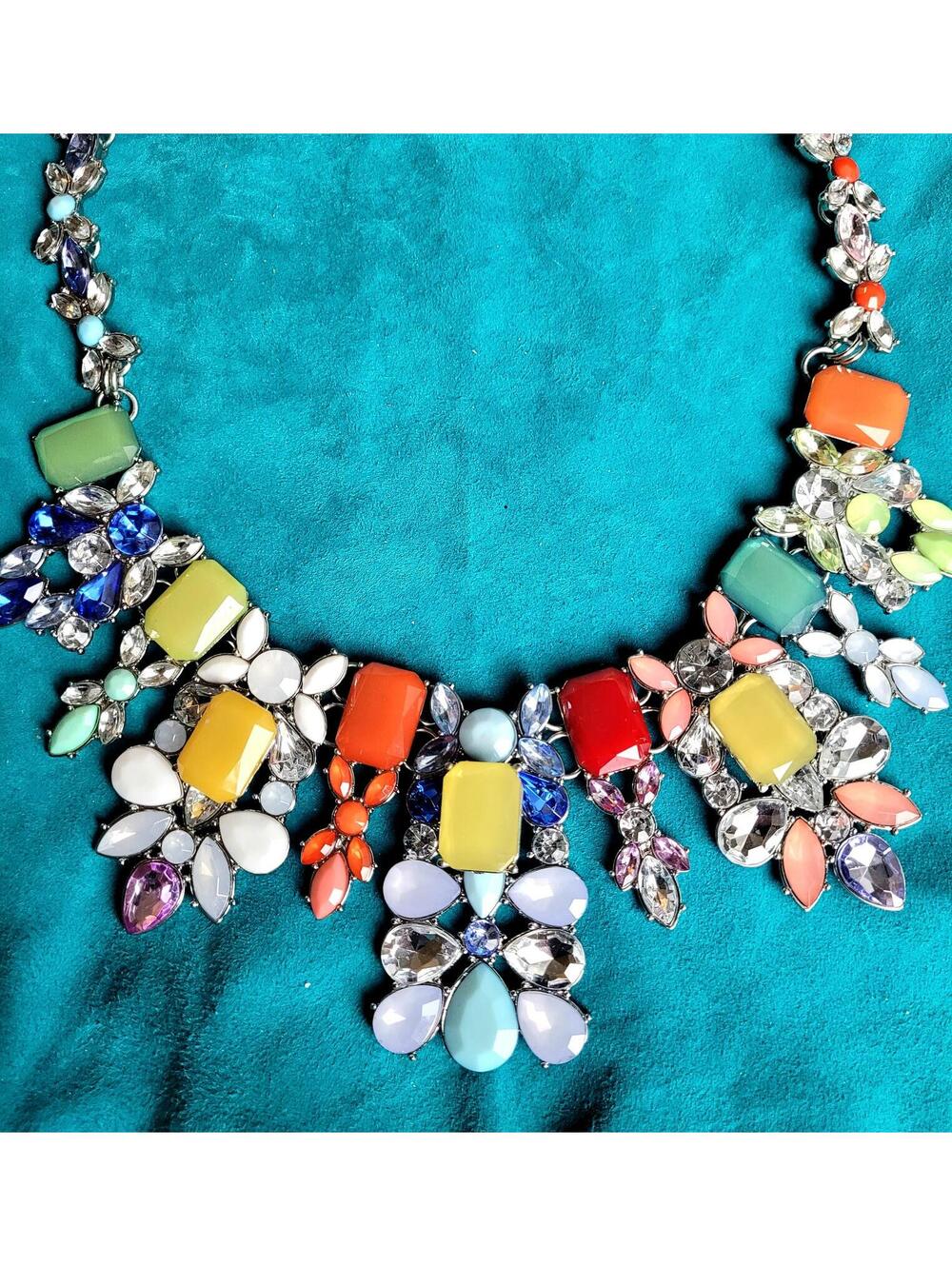 Colorful Multi-Stone Statement Necklace